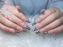 【長さだし】10本アートフレンチ・マーブル・ツイードなど・ストーン10個までFREE¥9600→¥7900