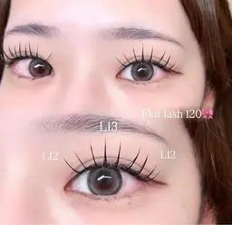【3名様限定モデル募集中‼️ L or LDカール🎀】 フラットラッシュ 100本💛