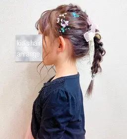 kid'sヘアセット(装飾品🎀💐入りです)七五三や前撮り等に👧🏻🤍メンズのお子さまも👦🏻🖤