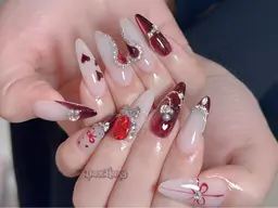 【新規スカルプオフ半額】チップ長さ出し⭐️180min⭐︎Free art♪(ゴージャス、ゴテゴテ/持ち込み可能◎)