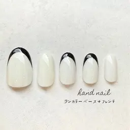 ❄️スキルアップ❄️ワンカラー×フレンチ／ハンドオフ込¥4000‼️色変更🆗