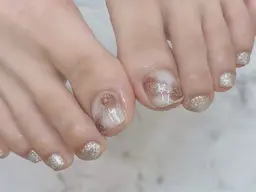 フット 親指アート定額(ジェルオフ込)