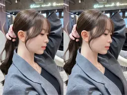 【盛れる顔周り⭕️】【髪質改善】韓国風カット➕前髪縮毛矯正➕うる艶1stepトリートメント