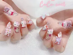 【チップ長さだし】ワンカラー+パーツ付け放題 ¥11900