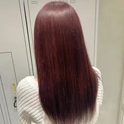 【ブリーチなし✨】ワンカラー➕髪質改善トリートメント🍊🧡