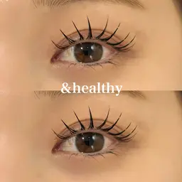 𓊆ㅤ＆healthy￤アンドヘルシー𓊇LEDフラットラッシュ100本まで×パーマ🎀