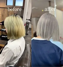 【ケアブリーチ以上にダメージ減】エフェクトブリーチ+ケアカラー+TR ¥20000