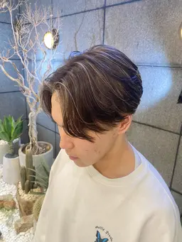 🐺カット+メンズメッシュ ハイライト🐺【ホワイトメッシュ】