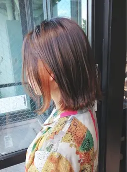 【色落ち綺麗💫✨✨】カット+アディクシーカラー+1stepAujua超音波髪質改善トリートメント