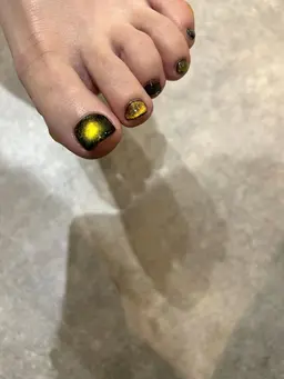 【フィルイン対応🙆‍♀️⭕️こだわりケア付き🌈】フット🦶マグネットorミラーネイル、フラッシュネイルコース✨