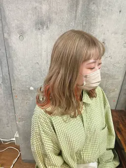 《平日1人限定》裾カラー・インナーカラー・ポイントカラー🎗️ケアブリーチありのダブルカラー！補足説明みてくださ☑️