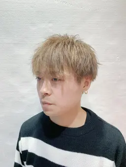 メンズカット＋ダブルカラー（ブリーチ）🔥