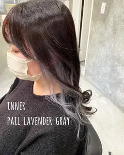 ロング料金なし【ちら見せおしゃれ】インナーカラー（ケアブリーチ）