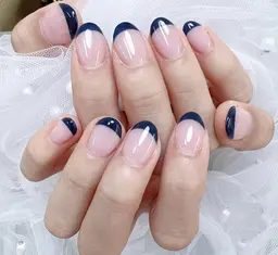 オフなしカラグラ/フレンチ(ジェルオフあり+500円)