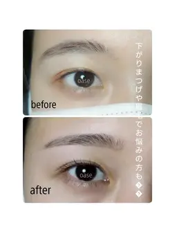 再来ok！アイブロウwax脱毛&ケラチンまつげパーマ上+アイシャンプー付き