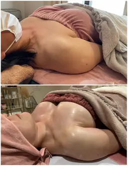 奈良県初のハリウッドバスト！！肩凝り＆猫背矯正＆凝りほぐしで美姿勢に導き、無駄なお肉を全てバストに移していく施術です✨