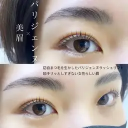 【人気NO.1メニュー】美眉スタイリング+まつげパーマ🎀眉とまつげの同時施術🤍眉毛/まつぱ