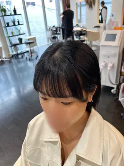 【学割U24】🪼前髪・顔まわりカールストレート+似合わせカット🪼（前髪縮毛矯正）