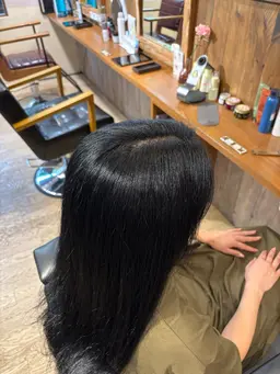 白髪染めリタッチ(根元染め)