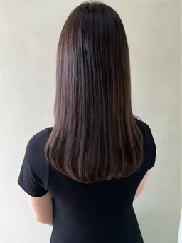 〈色持ちがいい☘️艶髪ケア剤入り〉ケアカラー＋Aujua4ステップトリートメント