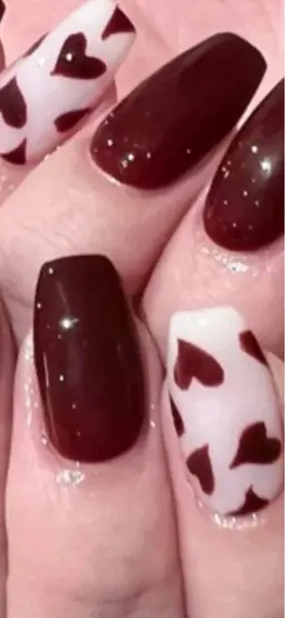 ハート2本art(ワンカラーorマグネット)ケア込み