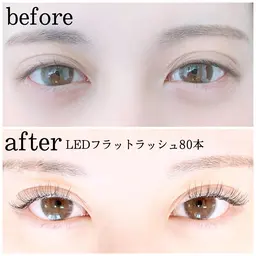 🤍ミニモ特別価格🤍次世代LEDフラットラッシュナチュラル好きの方にオススメ80本！！超持続性🦋LEDお試し特価！