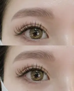 ハリウッドブロウリフト付🦋フラット[80本¥11500][100本¥12000]ボリュームorバインドロック変更可能