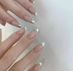 💖「ベース色込み」ガラスフレンチorミラフレンチ