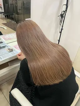 ワンカラー＋オージュア2ステップトリートメント【暖色カラー　赤み消しカラー　ミルクティー　グレージュ】