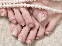 ◎フット　ラメグラ（オフ無し）ストーン付き