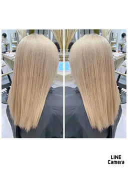 ✔🍊11月限定♪1日1名限定🍊ブリーチ➕ブリーチ➕うる艶カラー➕コテ巻き✂️