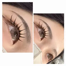 フラットラッシュ👼ナチュラルに存在感を出したいかた100本🌺うる艶束感コーティング付き💖（オフあり可）