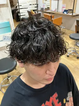 似合わせ、メンズ、生コラナチュラルパーマ＋カット＋3stepトリートメント