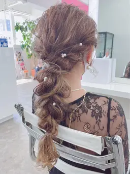 【minimo限定】ゆるふわパーティヘアアレンジ&結婚式ヘアセット🌟¥10000→7500