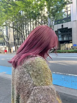 【U24】カット➕ブリーチなし暖色カラー➕うるつやトリートメント🏳️‍⚧️🎀（ミディアム）