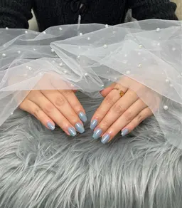 ジェルネイル、ワンカラーorラメグラ (自爪)