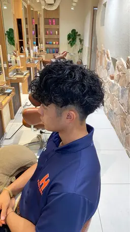 カット＋スパイラルパーマ【新宿/メンズ/パーマ/束感/】