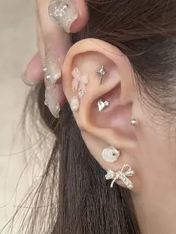 【SNSで大人気】*. 耳つぼジュエリー10パーツ .*