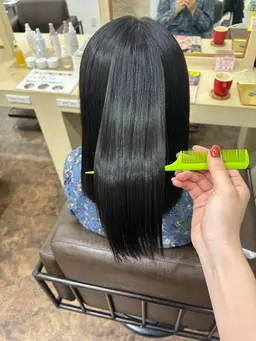 毛先カット➕髪質改善ストレート