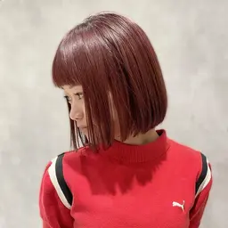 前髪カット➕ブリーチなしダブルカラー➕3step treatment