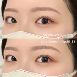 上まつ毛パーマ✖️眉毛スタイリング🩵🫧