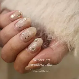 12月限定🎄✨【美フォルム人気💕】おまかせ上品◇大人nail5本+ワンカラー (オフ+1,100円/育成ケア)