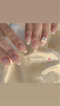 フレンチネイル(ベースクリア)🩰🤍⋆｡˚✩