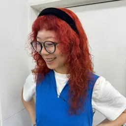 ［カラーメニュー🥤］ダブルカラー＋TR💭（ブリーチなし，暖色カラー，柔らかブラウンカラー）