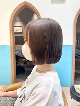 【ロング料金無し】カット+柔らか縮毛矯正+内部補修スチームトリートメント🌸✨ボブ/ショート/レイヤー/韓国風/艶髪/