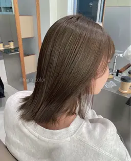 【明るめ断トツNo,1 🛋】イルミナカラー+超音波付き⤴️3stepトリートメント+(長さ料金)