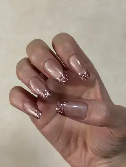 【1月2月限定＆モデル価格:オフ無し】ラメフレンチ