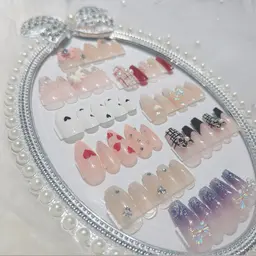 短期間だけネイルにおすすめ【‧✧̣̥̇‧成人式におすすめ‧✧̣̥̇‧】デザインチップで即長さだし🌷