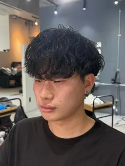 骨格矯正メンズカット＋シャドウパーマ
