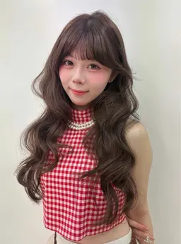 【平日・10~20代限定】透明感カラー＋似合わせコテ巻き仕上げ🤍